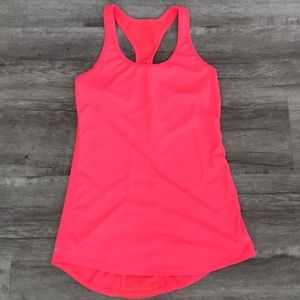 Neon coral top sports wear